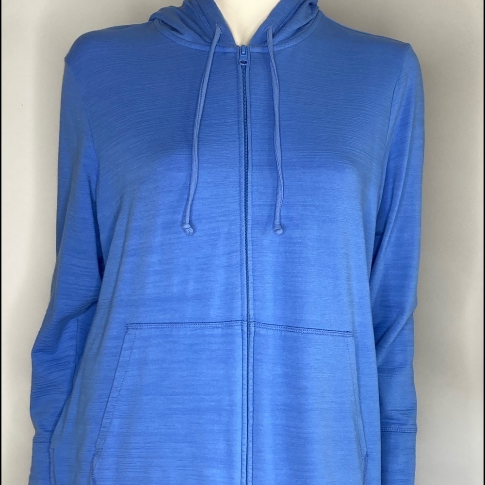 T by Talbots Hooded UPF 50t Zip up Jacket Sz X - Picture 2 of 6